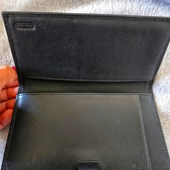 NEW! Coach Black and Gray Signature Wallet With Leather Trim And Iconic C Scheme - Picture 4 of 8